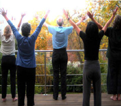 ASANA (poses) and PRANAYAMA (breathing)